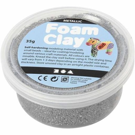 Foam Clay - zilver 35 gram