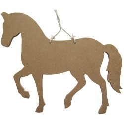 MDF hangend paard - 24 x 20 x 0,5 cm