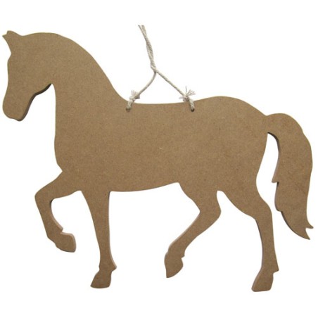 MDF hangend "Paard"  24 x 20 x 0,5 cm