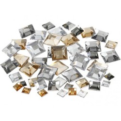 Plakstenen vierkant - zilver & goud (360 stuks)
