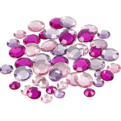 Plakstenen rond - roze & paars, (360 stuks)