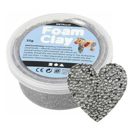 Foam Clay - zilver 35 gram