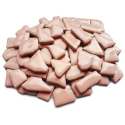 Mozaiek steentjes keramiek roze, 100 gram