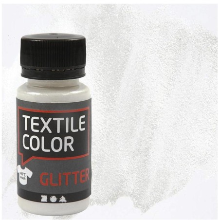 Textile Color transparant glitter textielverf, 50 ml