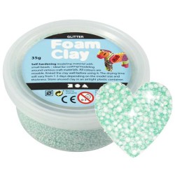 Foam Clay - glitter lichtgroen 35 gram