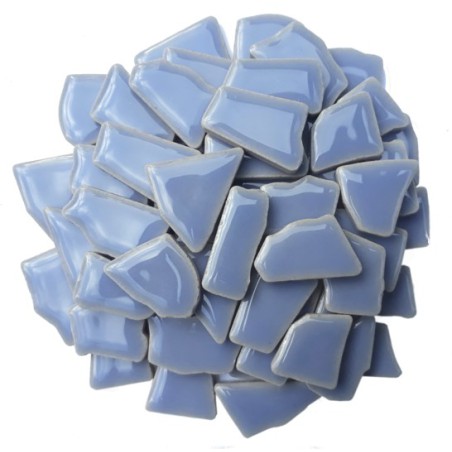 Mozaiek steentjes keramiek babyblauw, 100 gram