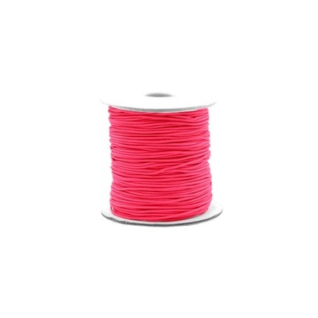 Gekleurd sieraden elastiek Fluor Roze - dikte 1 mm  x  1 meter