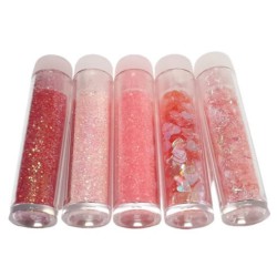 Glitter & Flitter set - roze, 5 x 1,8 gram
